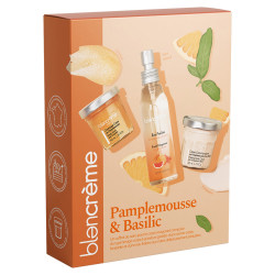 Coffret Corps Pamplemousse & Basilic Gommage +Crème Corps +Eau Fraiche