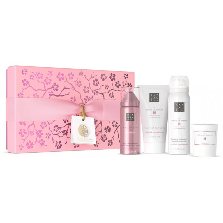 Coffret S Ritual of Sakura Creme Corps +Brume Corps +Mousse Douche +Huile Douche