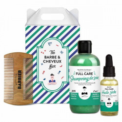 The Barbe & Cheveux Box Shampoing +Huile Sèche +Peigne