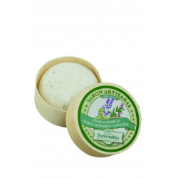 Savon Artisanal Boite Bois Thym Romarin Lavande Exfoliant