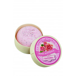 Savon Artisanal Boite Bois Rose Australe Exfoliant